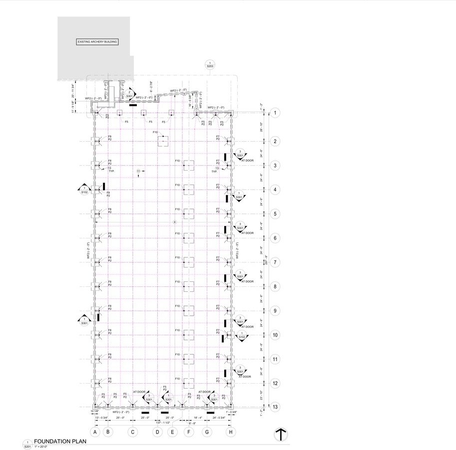 Raw foundation plan as delivered
